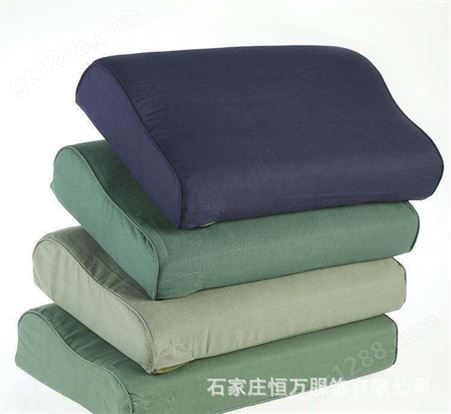 恒万服饰厂家 汛消援应急管理物资 军绿色硬质棉枕头 生产，工厂批发